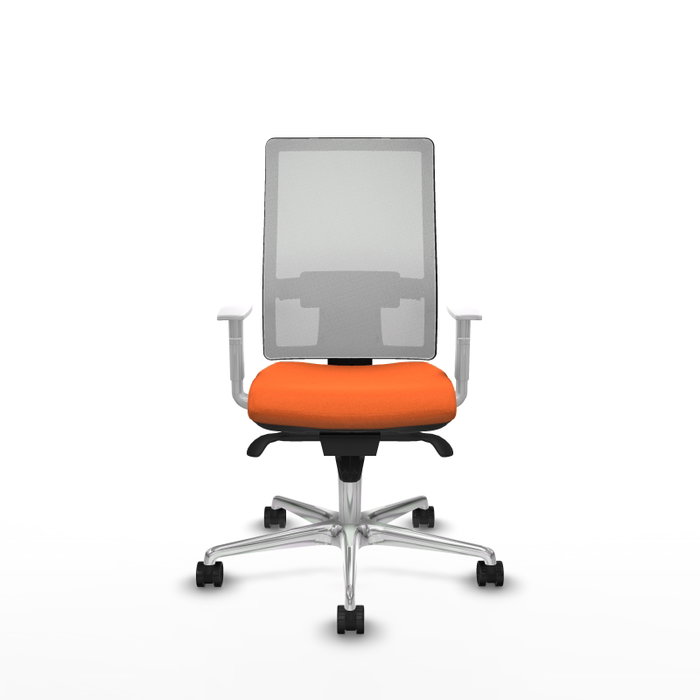 PIQUERAS Y CRESPO Silla de oficina Horna con mecanismo Sincro, Naranja y Blanco PIQUERAS Y CRESPO Silla de oficina Horna con mecanismo Sincro, Naranja y Blanco