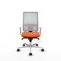 PIQUERAS Y CRESPO Silla de oficina Horna con mecanismo Sincro, Naranja y Blanco