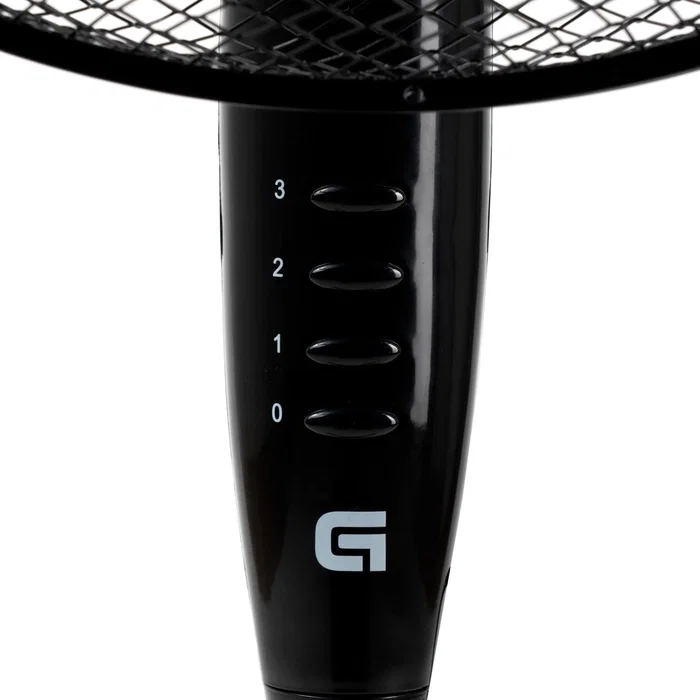 Grunkel FAN-165XNG Ventilador de pie negro 50W 5 aspas 40cm 3 velocidades altura regulable