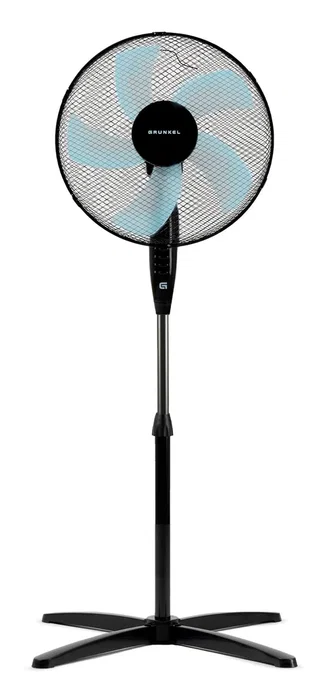 Grunkel FAN-165XNG Ventilador de pie negro 50W 5 aspas 40cm 3 velocidades altura regulable