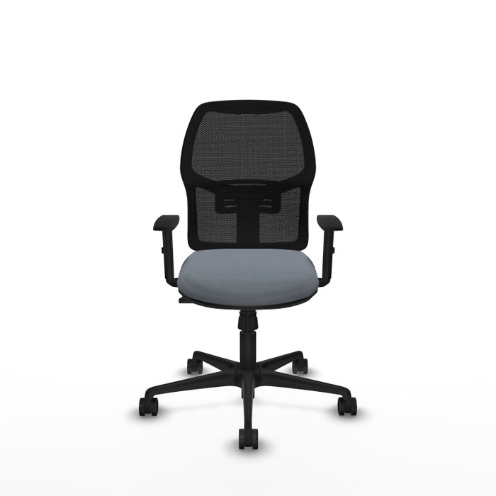 PIQUERAS Y CRESPO Silla de oficina Alfera con mecanismo Sincro, Gris y Negro