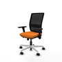PIQUERAS Y CRESPO Silla de oficina Haches con mecanismo Sincro/Traslack, Naranja y Negro