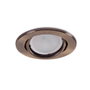 Vepa Aro Foco Downlight Circular Basculante Acero 90mm Latonado para Bombillas LED GU10 GU5.3