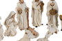 DKD Home Decor Set de Nacimiento de 11 Piezas en Resina Blanco y Dorado