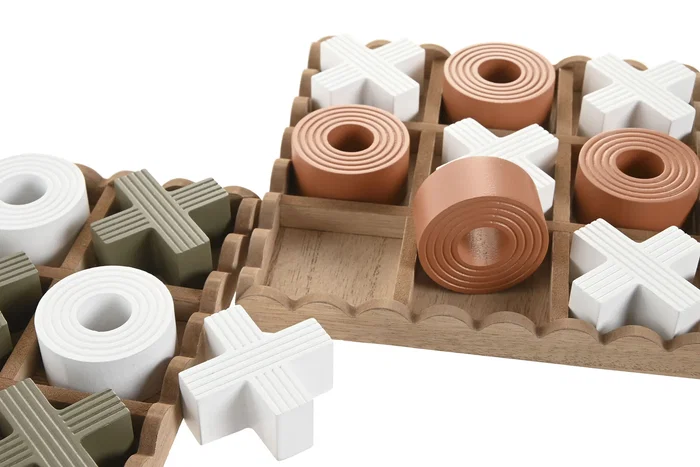 DKD Home Decor Juego de Mesa Tic Tac Toe MDF