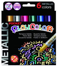 Tempera Solida Playcolor Metallic Pocket 5Gr. Estuche De 6 Colores