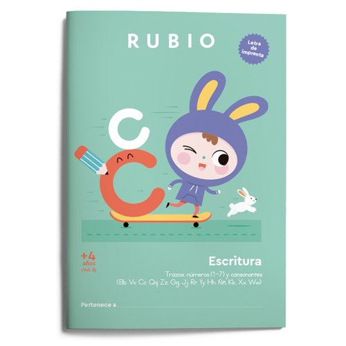 Cuaderno Rubio A4 Escritura Letra De Imprenta Vol.2 (+4 Años) Cuaderno Rubio A4 Escritura Letra De Imprenta Vol.2 (+4 Años)