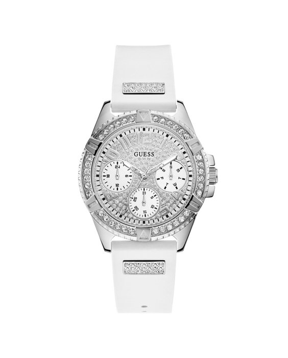 Guess W1160L4 con correa blanca y caja plateada Guess W1160L4 con correa blanca y caja plateada