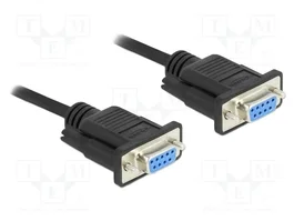 DeLOCK 87525 Cable serie RS-232 Nullmodem DB-9 hembra a hembra de 10 m