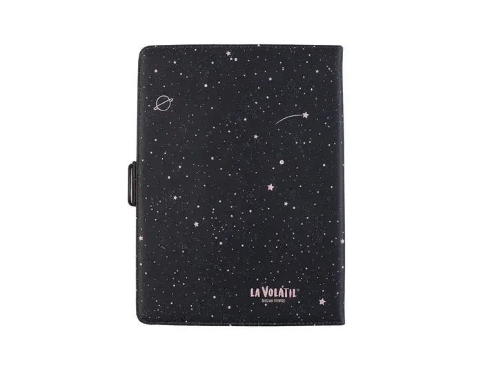 Wondee Funda Tablet Universal para 10.2 y 10.4 Pulgadas La Volátil - Diseño Exclusivo Estrellas sobre Fondo Oscuro, Protección contra Golpes y Arañazos