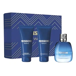 Missoni Set Missoni Wave para Hombre con Eau De Toilette, After-Shave Balm y Shower Gel de 100 ml cada uno