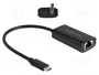 DeLOCK Adaptador USB Type-C™ a Gigabit LAN con Power Delivery 100W Negro
