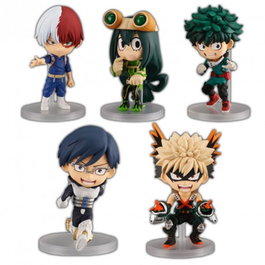 Bandai Figura Chibimaster My Hero Academia - Izuku Midoriya, Bakugo, Asui, Todoroki o Iida (10 cm, Serie Aleatoria)