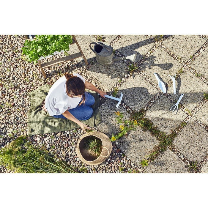 Cellfast Set Herramientas Jardín Paletín Cultivador Azada Color Pastel