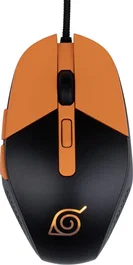 Konix Naruto KX Gaming Mouse Ambidiestro Óptico USB 3600 DPI Negro Naranja 7 Botones para Juegos