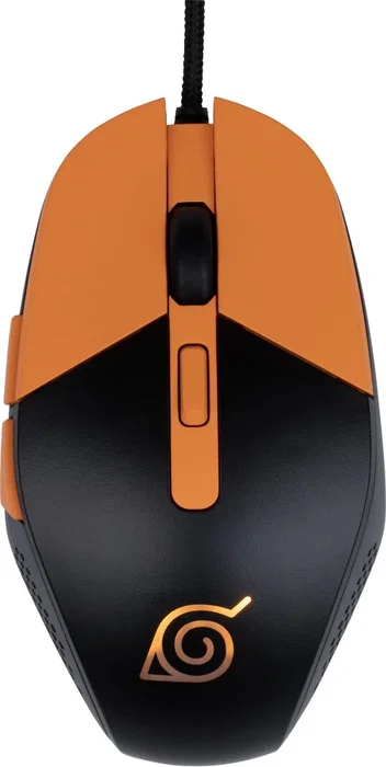 Konix Naruto KX Gaming Mouse Ambidiestro Óptico USB 3600 DPI Negro Naranja 7 Botones para Juegos