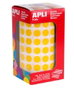 Apli Gomets Redondos 10,5 mm Amarillo Rollo de 5192 Unidades