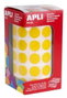 Apli Gomets Redondos 10,5 mm Amarillo Rollo de 5192 Unidades