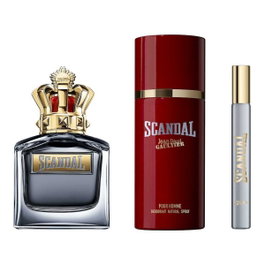 Jean Paul Gaultier Scandal Him Set con Eau de Toilette 100 mL, Desodorante 150 mL y Mini Vapo 10 mL