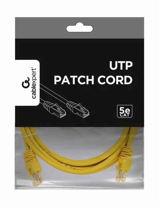 Gembird Cable de Red Cat5e U/UTP 3m Amarillo RJ-45