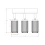 Cristalrecord Foco 3 elementos Sahara Arenado GU10 10W aluminio texturizado IP20 (bombillas no incluidas) - Blanco, 40x6x21 cm