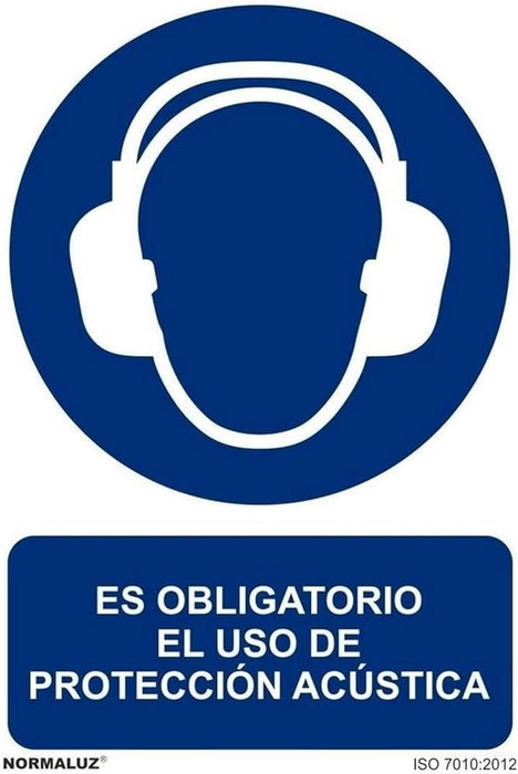 NORMALUZ Señal de Seguridad Uso Protección Acústica 210x300 mm PVC NORMALUZ Señal de Seguridad Uso Protección Acústica 210x300 mm PVC