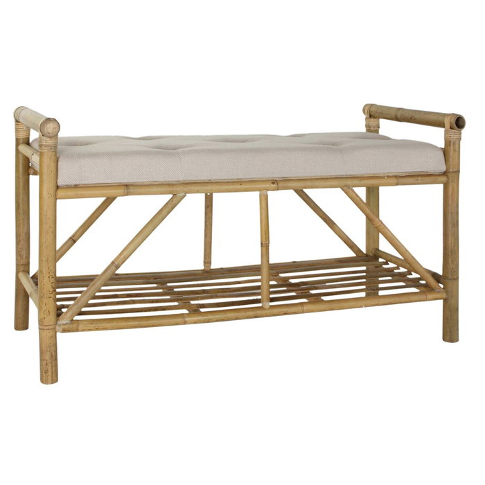 DKD Home Decor Descalzadora Bambú y Algodón Natural DKD Home Decor Descalzadora Bambú y Algodón Natural