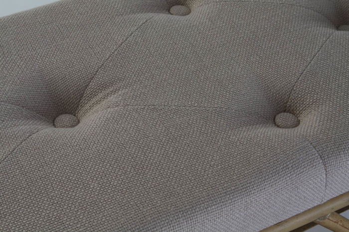 DKD Home Decor Descalzadora Tropical Marron Beige Bambu Algodon 44 x 54 x 100 cm