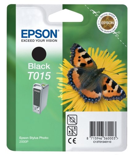 EPSON Cartucho de tinta T015401 Negro 15ml para Stylus Photo 2000P EPSON Cartucho de tinta T015401 Negro 15ml para Stylus Photo 2000P