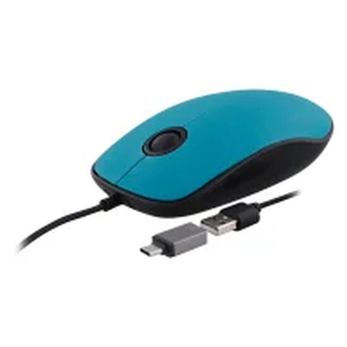 TNB Ratón con cable SUNSET Azul con USB-A y USB-C TNB Ratón con cable SUNSET Azul con USB-A y USB-C