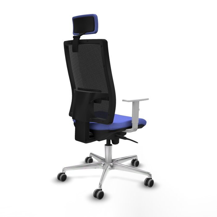 PIQUERAS Y CRESPO Silla de oficina Horna con mecanismo Sincro, Azul claro y Negro