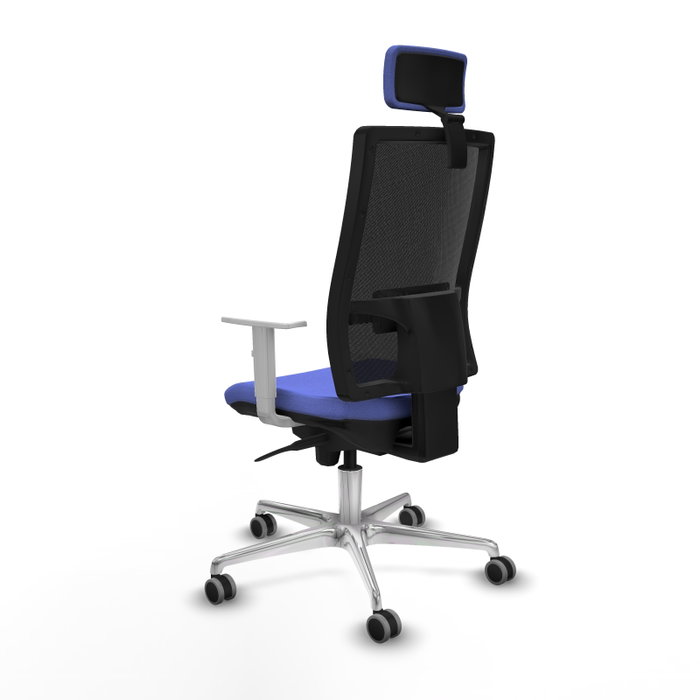 PIQUERAS Y CRESPO Silla de oficina Horna con mecanismo Sincro, Azul claro y Negro