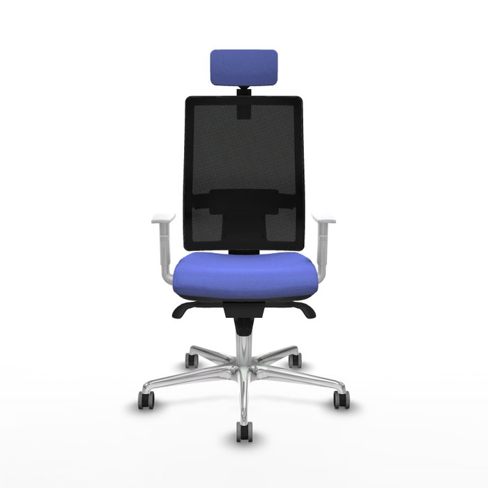 PIQUERAS Y CRESPO Silla de oficina Horna con mecanismo Sincro, Azul claro y Negro