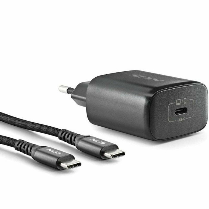 NGS Cargador de Pared GaN BUD 45W con Salida USB-C y Cable USB-C de 1,5 m