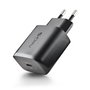 NGS Cargador de Pared GaN 45W USB-C Negro con Cable 1,5m