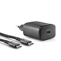 NGS Cargador de Pared GaN 45W USB-C Negro con Cable 1,5m