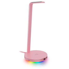 Razer Base Station V2 Chroma Quartz - Soporte para Auriculares RGB, Color Rosa, 2 Puertos USB, Aluminio, 460g