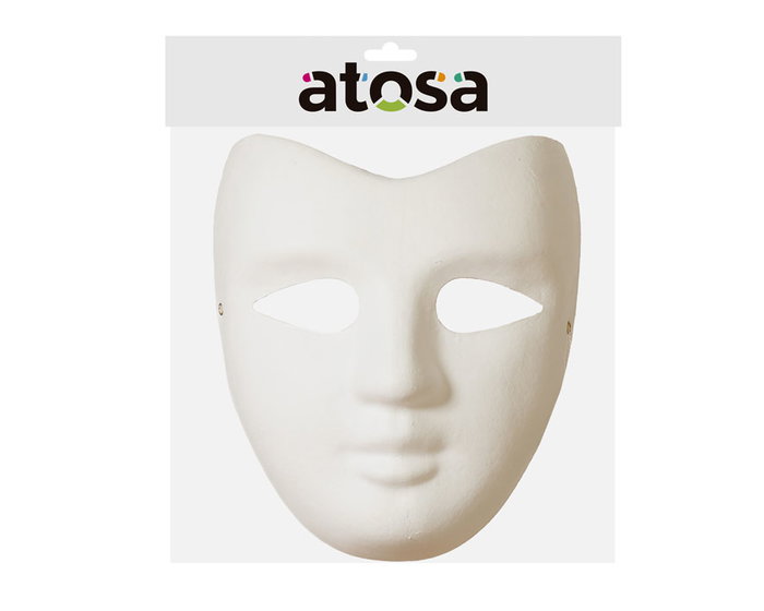 Máscara Blanca Facial con Corte en Punta para Decorar DIY
