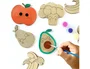 Wondee Kit para Colorear Frutas y Verduras con Figuras de Madera Sostenible y 12 Colores Vibrantes para Niños