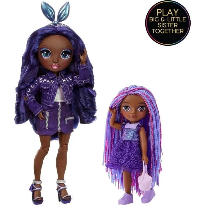 MGA Muñeca Little Fashion Indigo Morada Rainbow High