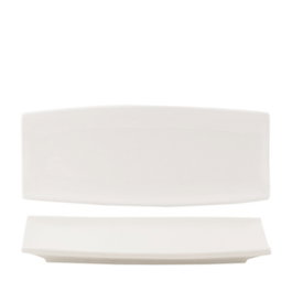 Summa Noubon New Set de 6 Fuentes Rectangulares de Porcelana Marfil 28x12 cm