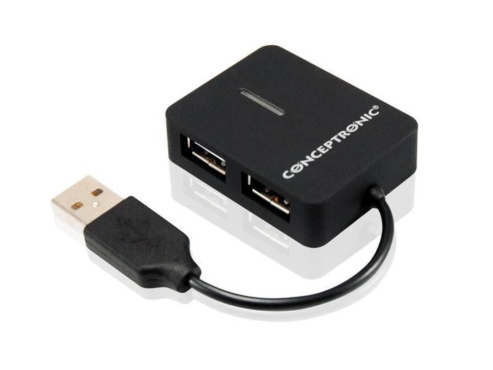 Conceptronic Hub USB 2.0 de 4 puertos Travel Conceptronic Hub USB 2.0 de 4 puertos Travel