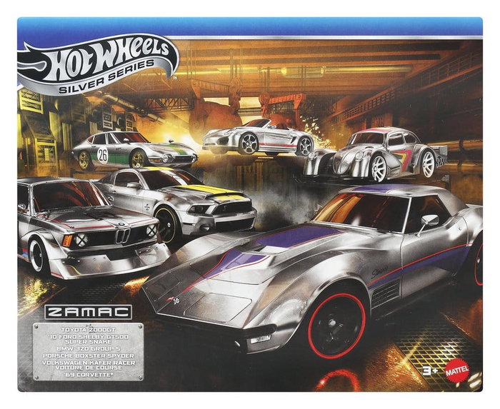 Hot Wheels Silver Series Pack de 6 Vehículos Die-Cast 1/64 ZAMAC