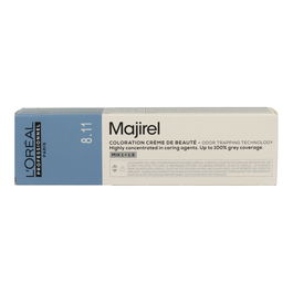L'Oréal Majirel 8.11 Coloración Permanente - 60 ml | Rubio Claro Ceniza Intenso para Reflejos Fríos y Cobertura Uniforme