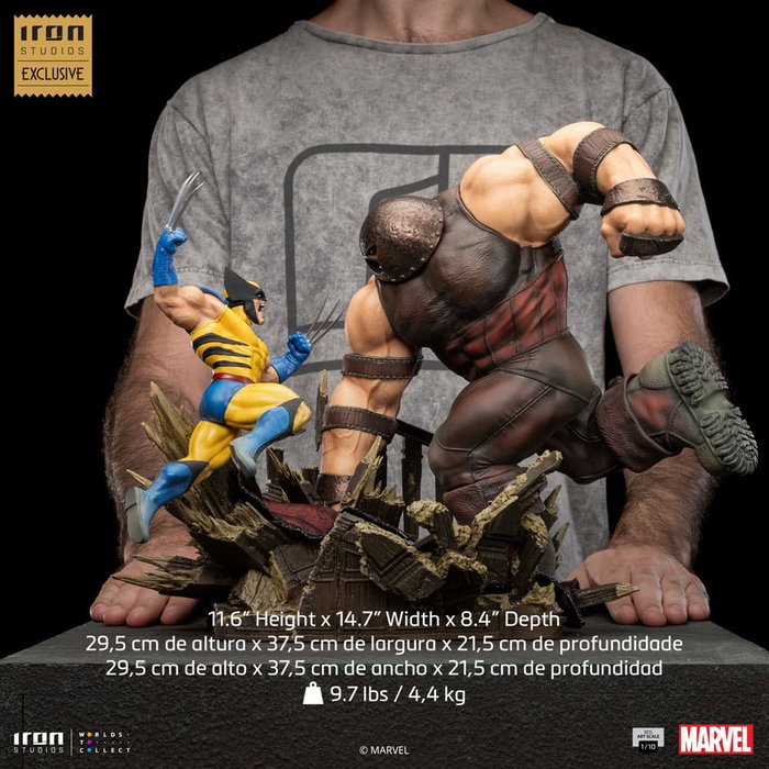 Marvel Estatua 1/10 BDS Art Scale Wolverine vs Juggernaut heo EU Exclusive 30 cm