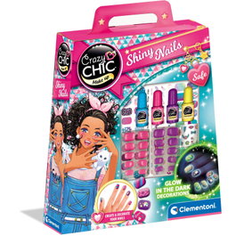 Clementoni Crazy Chic Uñas brillantes en la oscuridad