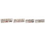 DKD Home Decor Set de 6 Decoraciones Colgantes de Madera 23x1,5x9 cm Surtido