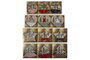 DKD Home Decor Set de 6 Decoraciones Colgantes de Madera 23x1,5x9 cm Surtido