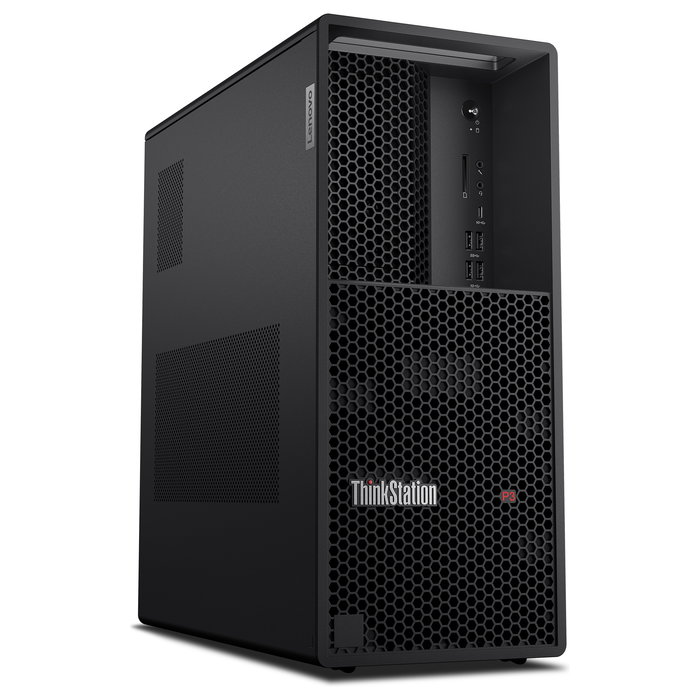 Lenovo ThinkStation P3 Torre: Intel Core i7-14700 (20 Núcleos), 32 GB RAM DDR5, 512 GB SSD M.2 NVMe, Gráficos NVIDIA RTX A1000 8 GB, Windows 11 Pro, Chasis Negro