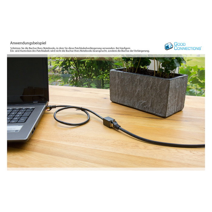 GoodConnections Cable de parcheo Cat.6 S/FTP Negro 0,5m